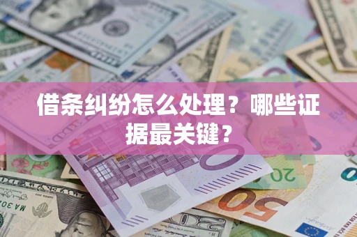 北京借条纠纷怎么处理？哪些证据最关键？