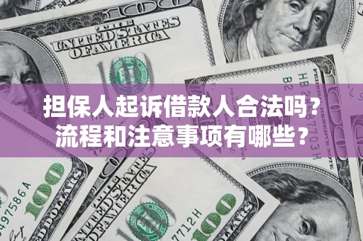 北京担保人起诉借款人合法吗？流程和注意事项有哪些？