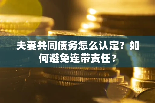 北京夫妻共同债务怎么认定？如何避免连带责任？