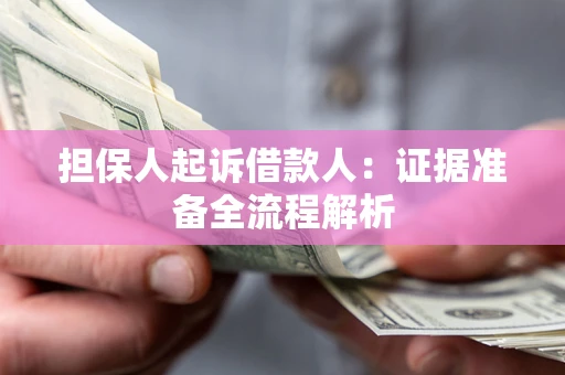 北京担保人起诉借款人：证据准备全流程解析