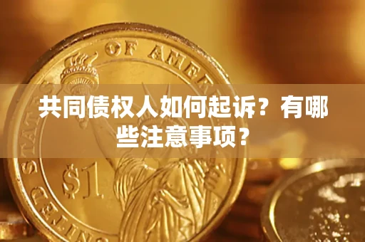 北京共同债权人如何起诉？有哪些注意事项？